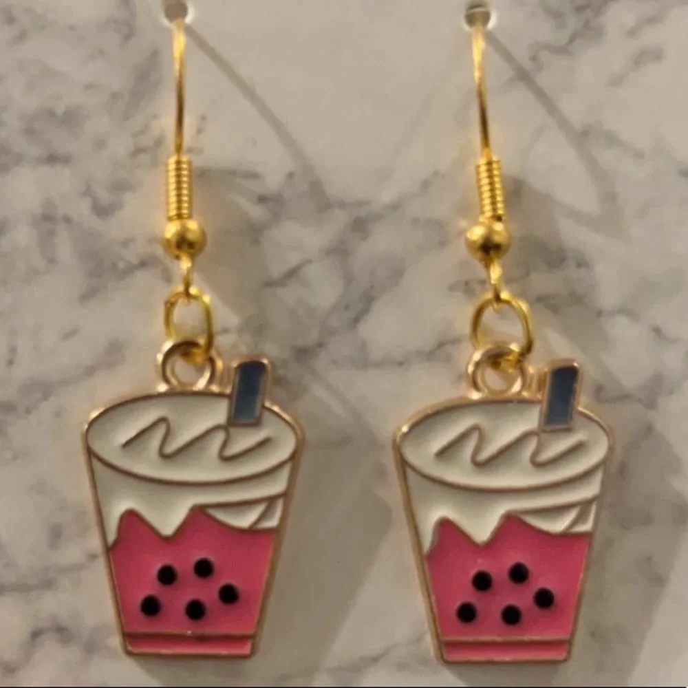 🔴Handmade Boba Earrings🧋 - Picture 3 of 3